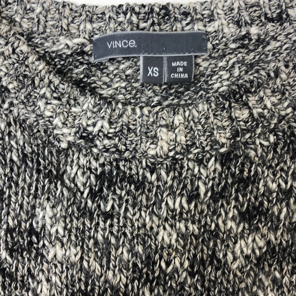 Vince Gray Speckled Linen Cotton Blend Pullover Sweater Size XS - Picture 7 of 10